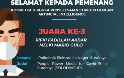 Tetap Produktif, Mahasiswa PENS Raih Juara 3 pada Kompetisi Terbuka Penyelesaian COVID-19 dengan AI