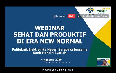 PENS bersama Bank Mandiri Syariah Surabaya Helat Kajian Sehat dan Produktif di Era New Normal