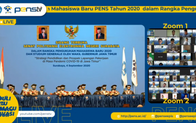 Sebanyak 1.224 Mahasiswa Baru PENS, Ikuti Pengukuhan Mahasiswa Baru Tahun 2020/2021