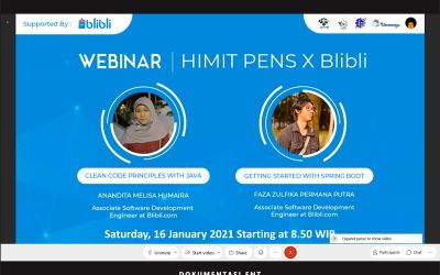 Undang Dua Software Engineer Blibli.com, HIMIT PENS Sukses Helat Webinar